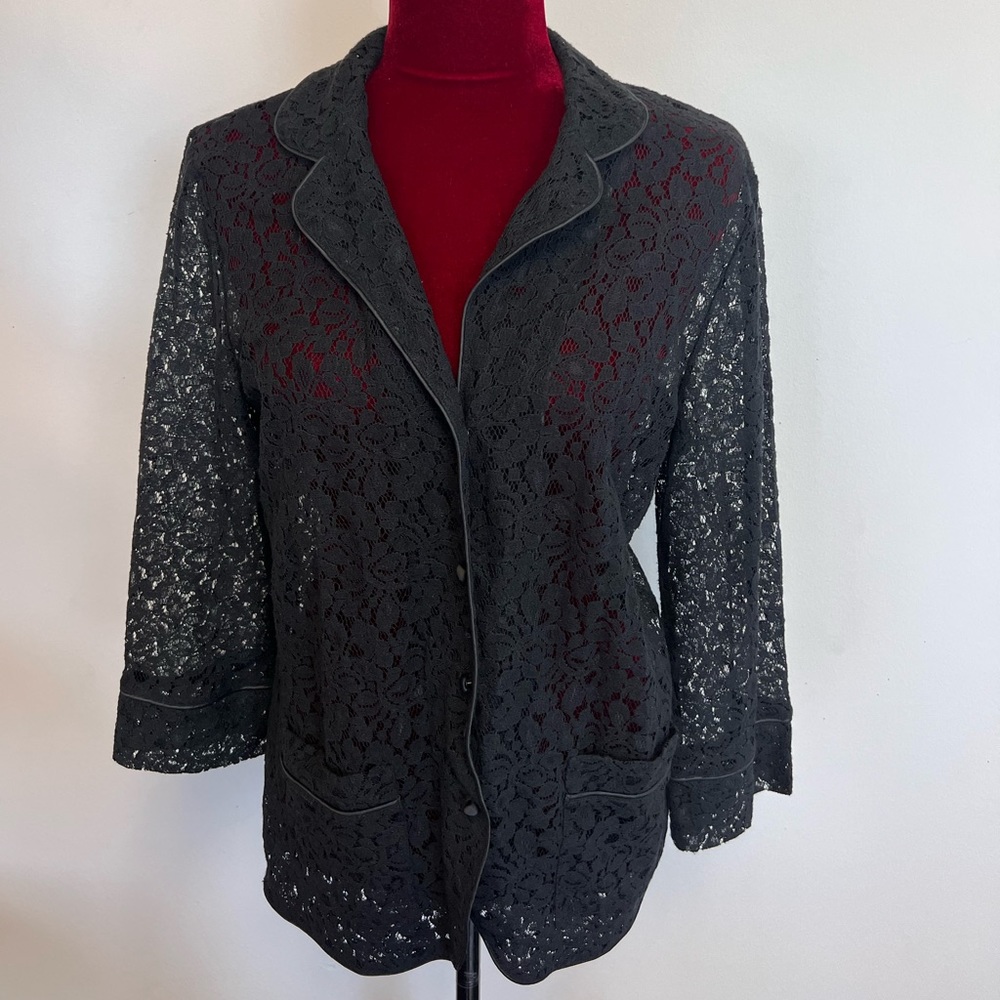 Intimissimi Black Lace Pants Suit - MEDIUM